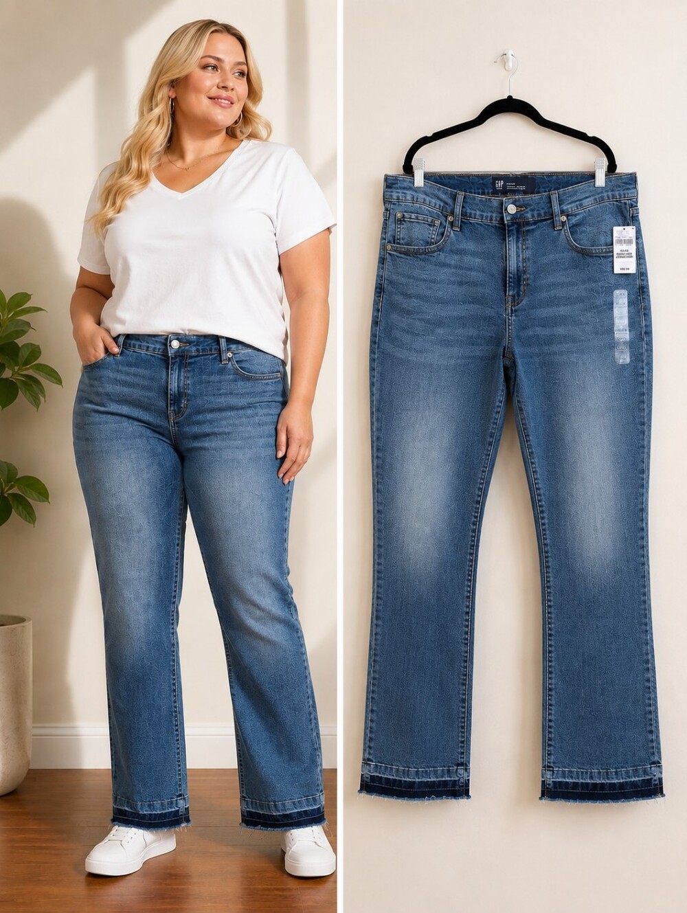 GAP Plus-Size 18 Medium Blue Straight Jeans